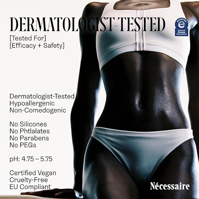 Nécessaire The Body Lotion – Fragrance-Free Hydrating Body Moisturizer with 5 Peptides, Niacinamide, Vitamins C/E, Omega-6/9 – Lightweight, Non-Greasy Lotion for Sensitive Skin – 6.8 oz-Velvo Beauty