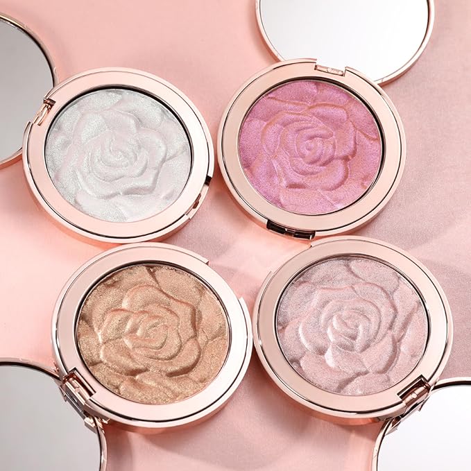 Highlighter Makeup, Cream Highlighter, Face Highlighter, Long Lasting Glitter Highlighter Makeup Palette - Silver White Highlighter-Velvo Beauty