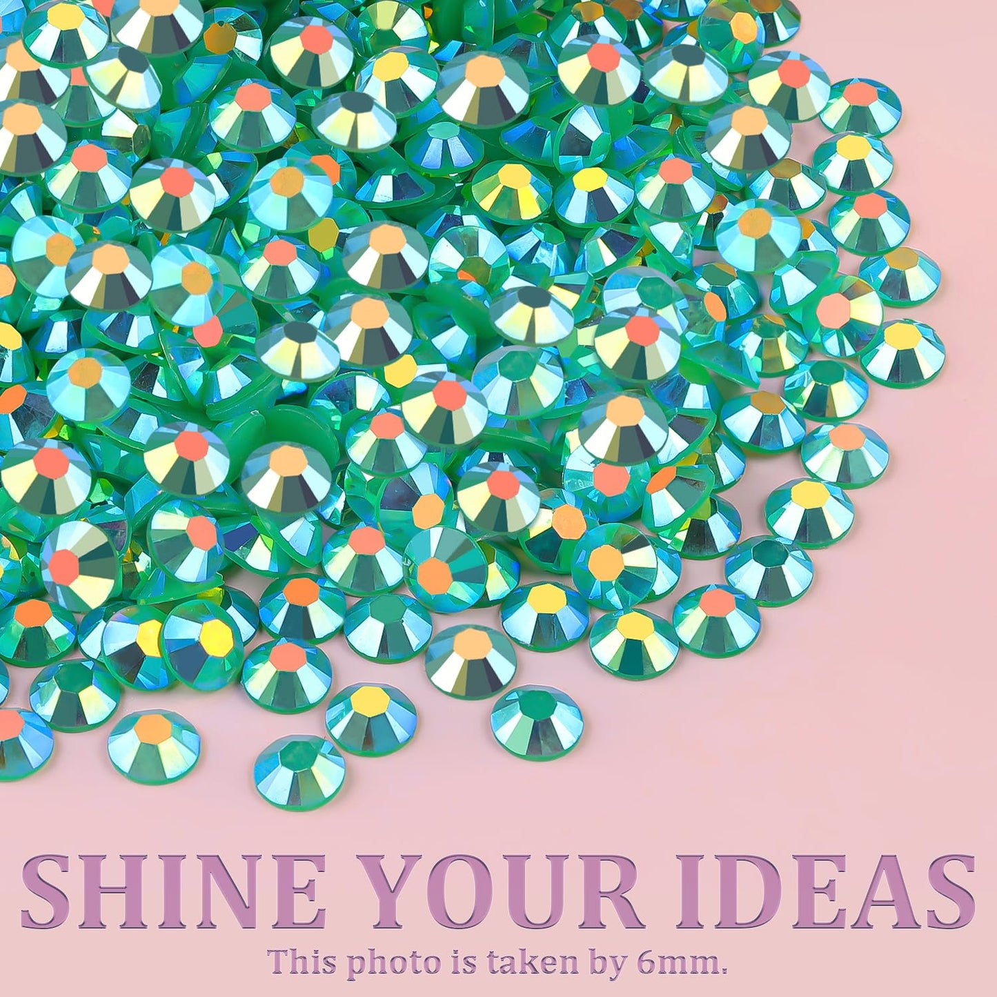 Resin Jelly Rhinestones for Crafting with B7000 Jewelry Glue, 2 Boxes Dark Green AB Flatback Crystals with 3Pcs 10ml Glue, Bedazzling Non Hotfix Gems for DIY Tumblers Clothing Shoes Manicure-Velvo Beauty