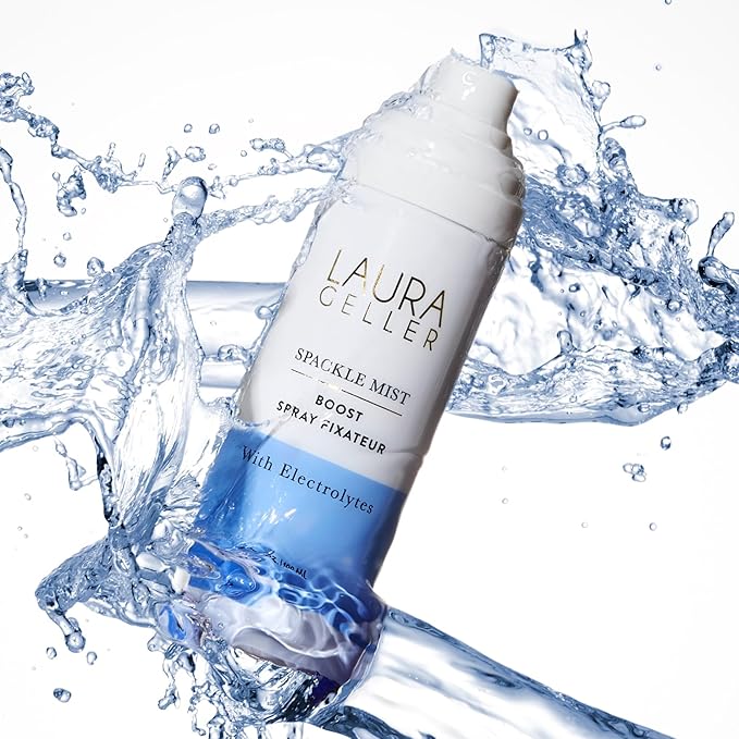 LAURA GELLER NEW YORK Spackle Mist Boost Setting Spray with Electrolytes - Long-Lasting Makeup Spray with Blue Light Protection - Dewy Skin Makeup Setting Spray-Velvo Beauty