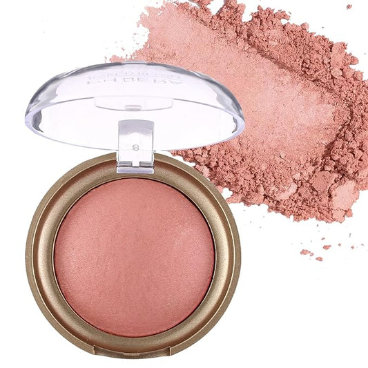 Baked Blush, Marbleized Blush for Cheeks, Shimmery Satin Finish Blushes Powder Palette, Buildable Color Natural Face Makeup Powder-Velvo Beauty