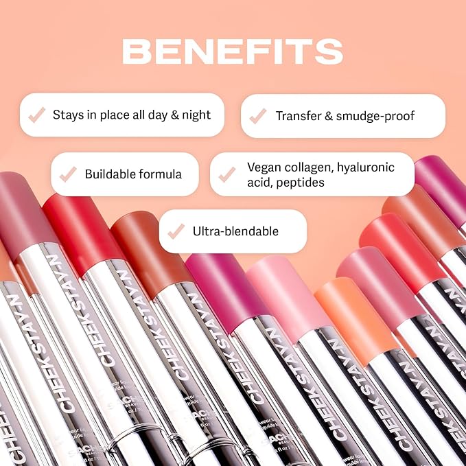 Sacheu Cheek STAY-N Liquid Blush for Cheeks — High Pigment, Buildable, Lightweight Cream Blush Infused With Squalane, for Dewy & Radiant Flushed Cheeks — Long-lasting & Cruelty Free, I'm Cute-Velvo Beauty