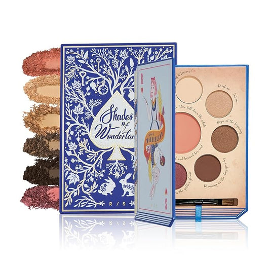 READY TO SHINE Shades of Wonderland Blush and Eyeshadow Palette - Highly Pigmented Shimmer Matte - Smooth With Moisturizing Jojoba Oil - Vegan and Cruelty Free - For All Skin Types-Velvo Beauty