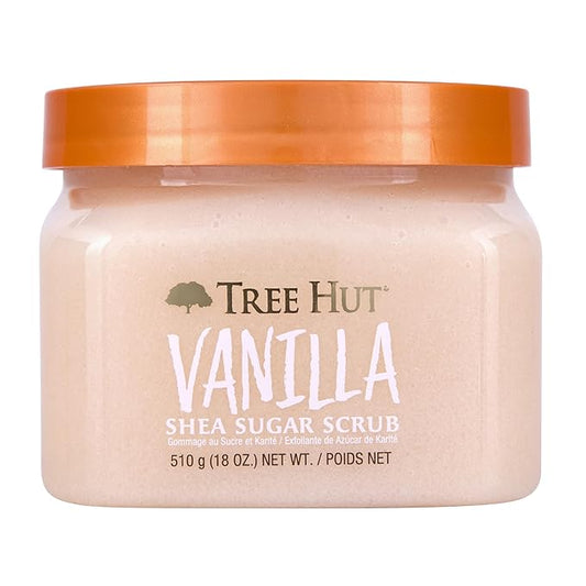 Tree Hut Vanilla Shea Sugar Exfoliating & Hydrating Body Scrub, 18 oz-Velvo Beauty