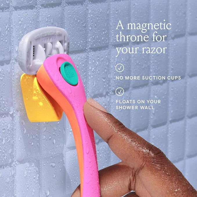 Billie Razors for Women Shave Kit – Women’s Razor + 4 x 5-Blade Razor Refills + Magnetic Holder – Malibu-Velvo Beauty