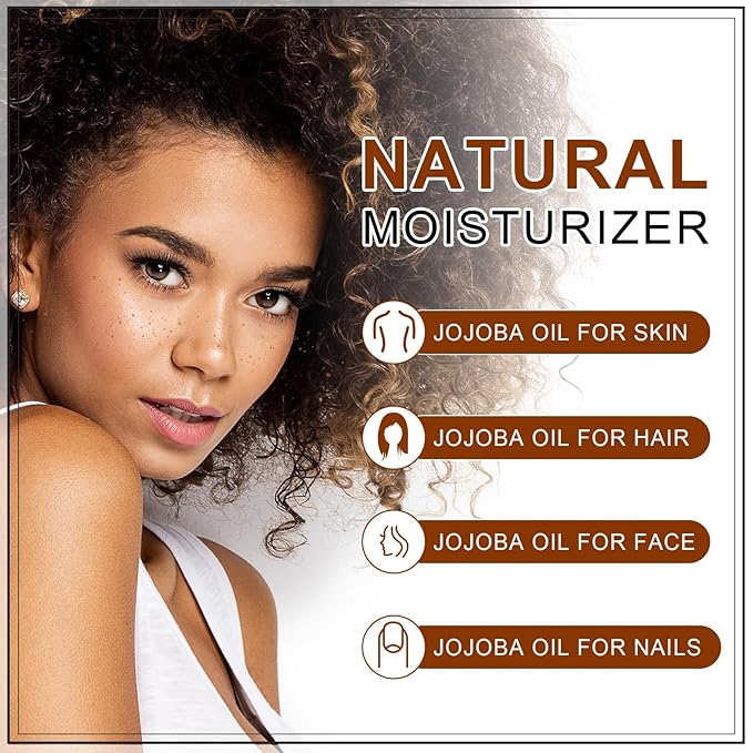 Yoken Pure Jojoba Oil Organic USDA Certified 16 fl oz, 100% Natural Jojoba Oil for Hair, Skin & Face, Cold Pressed Unrefined, Deeply Moisturizing Body Carrier Oils for Essential Oils Mixing-Velvo Beauty