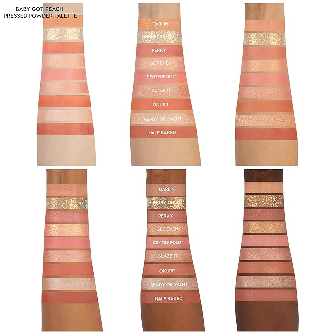 ColourPop Baby Got Peach Shadow Palette - Orange & Coral Shadows with Metallic, Matte and Glitter Finishes - High-Pigment Makeup with a Long-Wearing Formula (0.3 oz)-Velvo Beauty