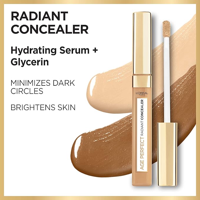 L’Oréal Paris Age Perfect Radiant Concealer with Hydrating Serum and Glycerin, Sienna-Velvo Beauty