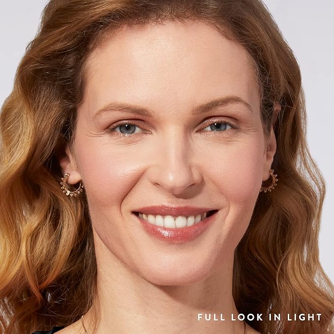 Blush-n-Glow Kit (3 PC): LAURA GELLER NEW YORK Baked Balance-N-Glow Illuminating CC Powder Foundation Light, Retractable Kabuki Brush, Baked Blush-N-Brighten Pink Grapefruit-Velvo Beauty
