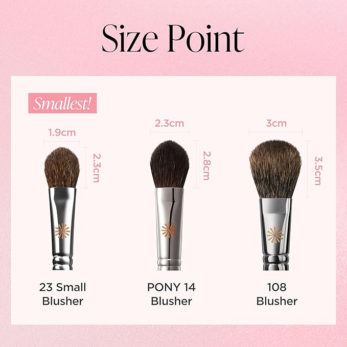 Piccasso 23 Small Blusher Brush – Precise Makeup Brush for Cheeks, Nose, and Chin, Soft Squirrel & Horse Hair for Delicate Application, Detail Face Brush for Daily Use, Korean Professional Beauty Tool-Velvo Beauty