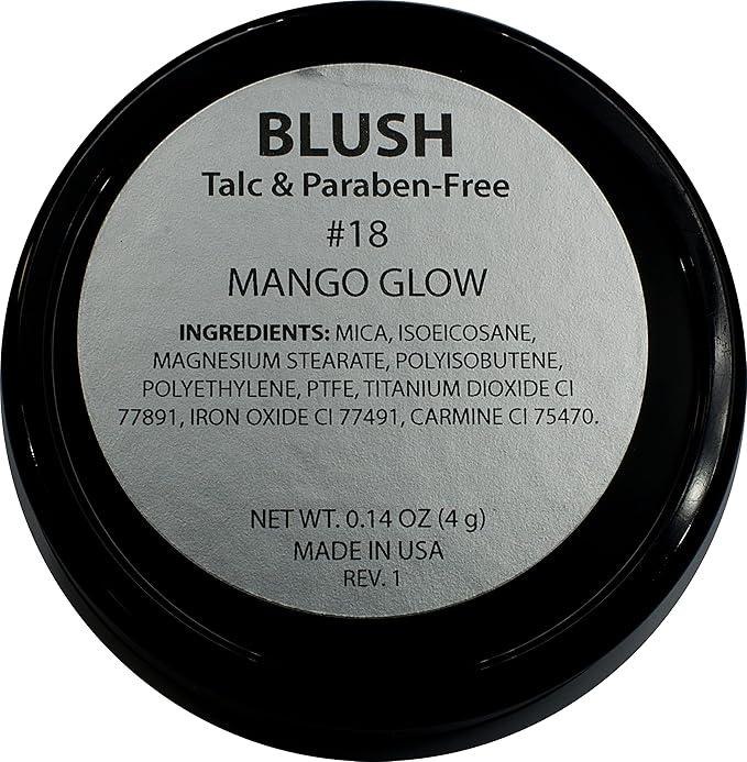 Mango Glow Shimmering Dusty Muted Pink Blush Bronzer Pressed Cheek Color Powder, Talc & Paraben Free, 4 Grams, No Animal Testing & Cruelty Free-Velvo Beauty