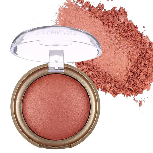 Baked Blush, Marbleized Blush for Cheeks, Shimmery Satin Finish Blushes Powder Palette, Buildable Color Natural Face Makeup Powder-Velvo Beauty