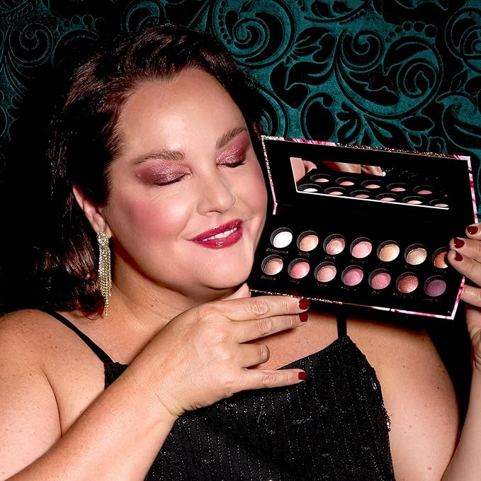 LAURA GELLER NEW YORK The Delectables Pink Prosecco Baked Eyeshadow Palette | 14 Pigmented Eyeshadows Blendable-Velvo Beauty