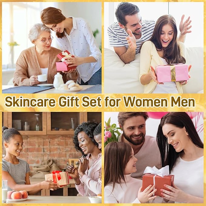 Skin Care Set, Vitamin C Skin Care Sets & Kits, Skin Care for Teenage Girls Gift Set with Cleanser, Toner, Serum, Eye Cream, Facial Cream, Facial Skin Care Sets & Kits for Teenage Girls Women-Velvo Beauty