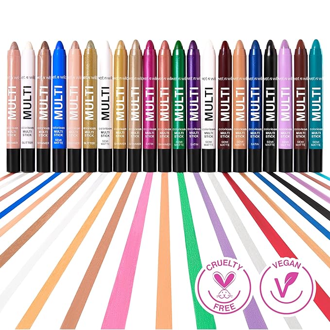 wet n wild Color Icon Cream Eyeliner Eyeshadow Multi-Stick, Moisturizing, Nourishing Velvety Cream-to-Powder Buildable & Blendable Formula, Cruelty-Free & Vegan - Poppy-lar-Velvo Beauty