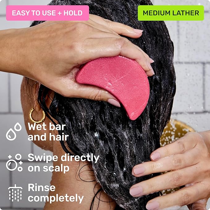 Ethique Everyday Shampoo Bar for soft, shiny hair with Vitamin C - Plastic-Free, Cruelty-Free, Vegan, 3.88 oz - Formerly Pinkalicious-Velvo Beauty