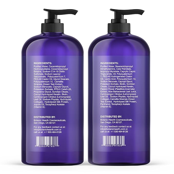 Botanic Hearth Curly Hair Shampoo and Conditioner Set For Curly Hair | Detangle, Define & Enhance Curls | With Jojoba oil & Vitamin E | Sulphate Free | 16 fl oz x 2-Velvo Beauty