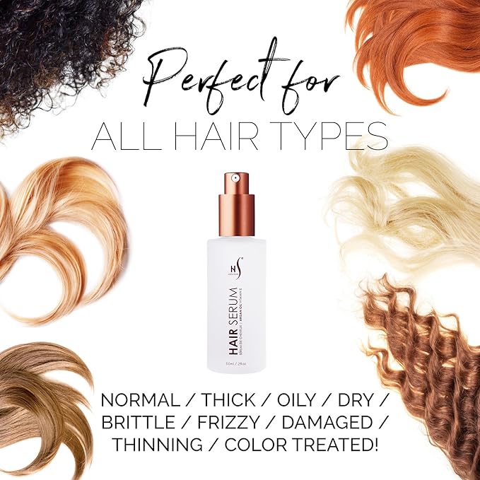 Herstyler Argan Oil Serum for Natural Shine - Anti-Frizz Straightening Serum for Damaged Tresses (Pack of 2)-Velvo Beauty
