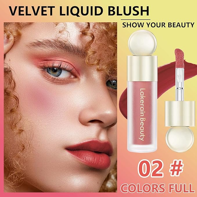 Liquid Blush,Natural Soft Cream Face Blush Matte Cheek Tint,Lightweight,Moisturizing,Waterproof,Long Lasting Face Blush Stick(4#)-Velvo Beauty