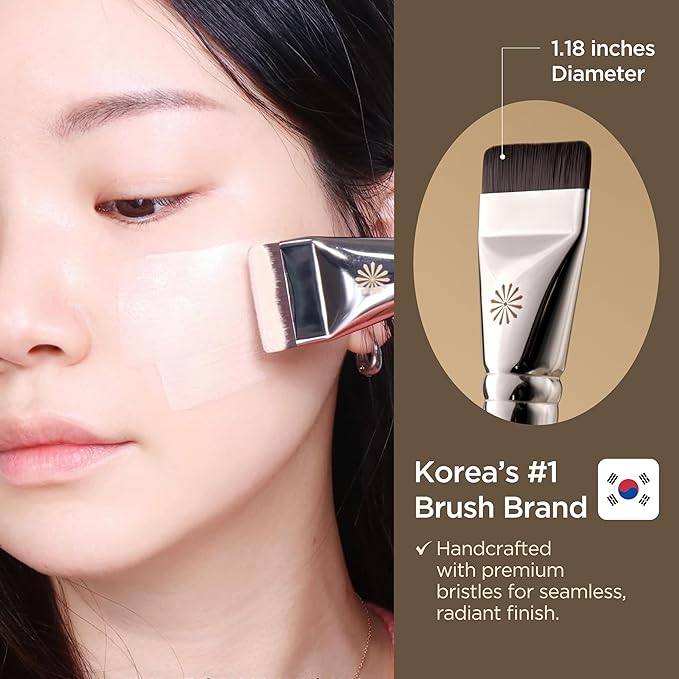 Korean Piccasso Brush FB11 Spatula Brush – Professional Foundation Brush for Liquid Makeup, Flat and Soft Bristles for Seamless Application, Ideal for Liquid Foundation and Cream Face Makeup-Velvo Beauty