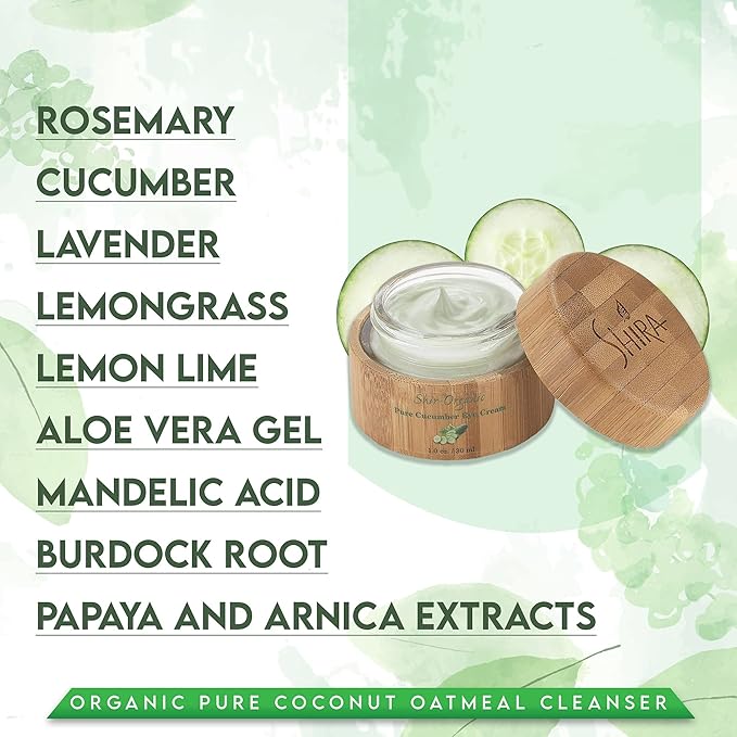 Shir-Organic Pure Cucumber Eye Cream For Dark Circles Eye Puffiness Wrinkles Instant Hydration Anti Aging Eye Cream for All Skin Type (15 ML)-Velvo Beauty