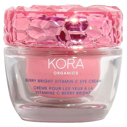 KORA Organics Berry Bright Firming Vitamin C Eye Cream | Hydrate & Strengthen | Certified Organic | Cruelty Free | Refillable | 0.50 fl oz-Velvo Beauty
