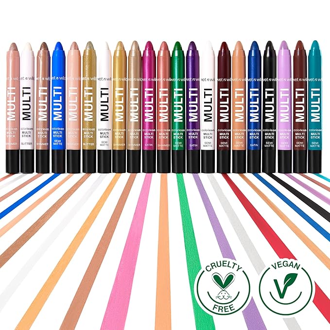wet n wild Color Icon Cream Eyeliner Eyeshadow Multi-Stick, Moisturizing, Nourishing Velvety Cream-to-Powder Buildable & Blendable Formula, Cruelty-Free & Vegan - Green-Velvo Beauty