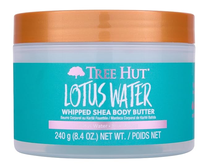 Tree Hut Lotus Water Whipped Shea Body Butter | Long-lasting Hydration Leaves Skin Feeling Soft & Moisturized | Lightweight | Nourishing Essential Body Care | 8.4 fl oz.-Velvo Beauty