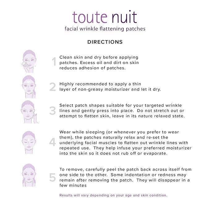Toute Nuit Wrinkle Patches – Triangle – Face Tape for Forehead, Eyes & Lips – Hypoallergenic Anti Wrinkle Patches – 45 Count, Made in USA-Velvo Beauty