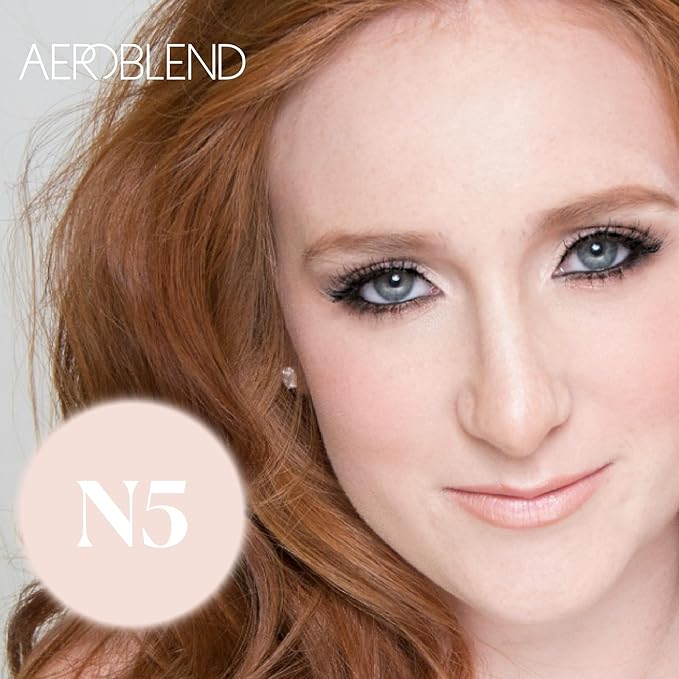AEROBLEND Airbrush Foundation Makeup (N5) Professional, Water-Based, Buildable, Long-wearing, For all skin types, 1 oz-Velvo Beauty