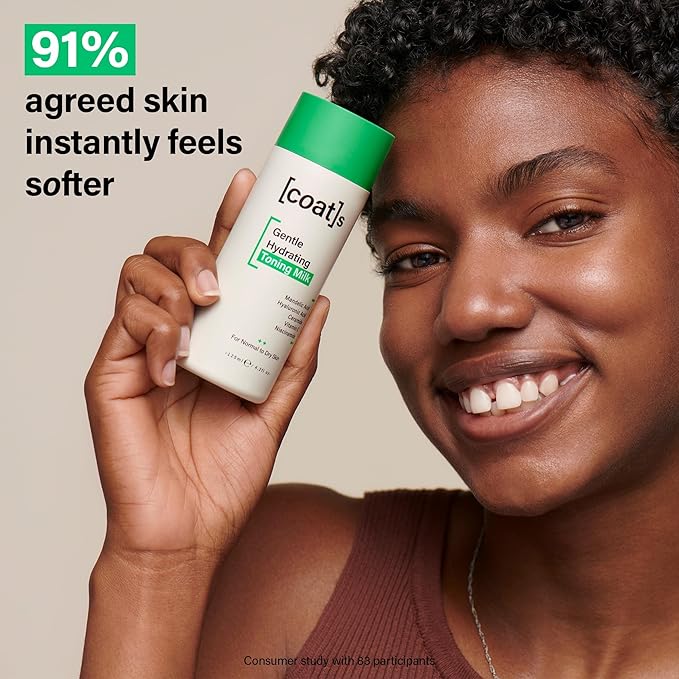 Coats Gentle Hydrating Toning Milk – Hydrates, Protects + Exfoliates to Help Prevent Breakouts – Dermatologically Approved + Clinically Proven – 4.2 oz-Velvo Beauty