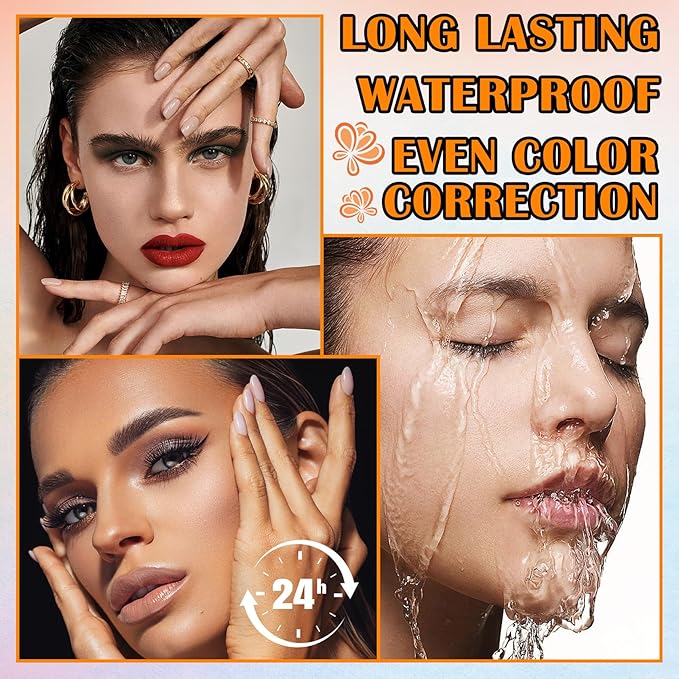 9 Colors Corrector Concealer Palette,Correcting Concealer Cream Makeup Contour Palette Conceals for Dark Circles and Blemish,Contouring Liquid Foundation Highlighting Makeup Kit with Brush-Velvo Beauty