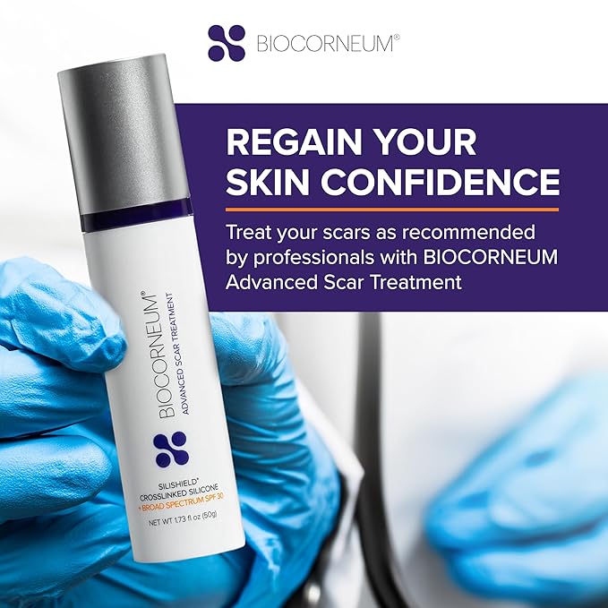 Biocorneum Advanced Scar Treatment with Silishield® & SPF 30 10g – Made in the USA, Fast-Drying, Silicone Scar Gel - Surgeon Recommended for New & Old Scars - Suitable for Children Over 6 Months-Velvo Beauty