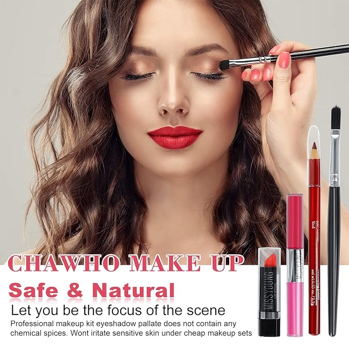 Maquillaje, Makeup gift, Professional make up set, All in one makeup kit for women full kit, Cosmetics teenagers, Makeup palette(102 Colors)(Silver box)-Velvo Beauty