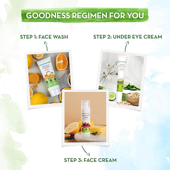 Mamaearth Bye Bye Dark Circles Eye Cream | with Cucumber & Peptide | Reduces Puffiness, Bags & Wrinkles | Nourishes Under Eye Skin | Suits All Skin Types | 0.70 Oz (20g)-Velvo Beauty