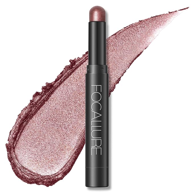 FOCALLURE Shimmer and Matte Cream Eyeshadow Stick,Smooth Brilliant Eye Brightener Pencil,High Pigment Eye Highlighter Pen for Women,Long Lasting Waterproof Eye Shadow and Liners Makeup (MARS)-Velvo Beauty