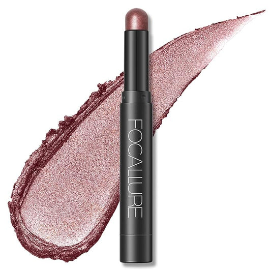 FOCALLURE Shimmer and Matte Cream Eyeshadow Stick,Smooth Brilliant Eye Brightener Pencil,High Pigment Eye Highlighter Pen for Women,Long Lasting Waterproof Eye Shadow and Liners Makeup (MARS)-Velvo Beauty