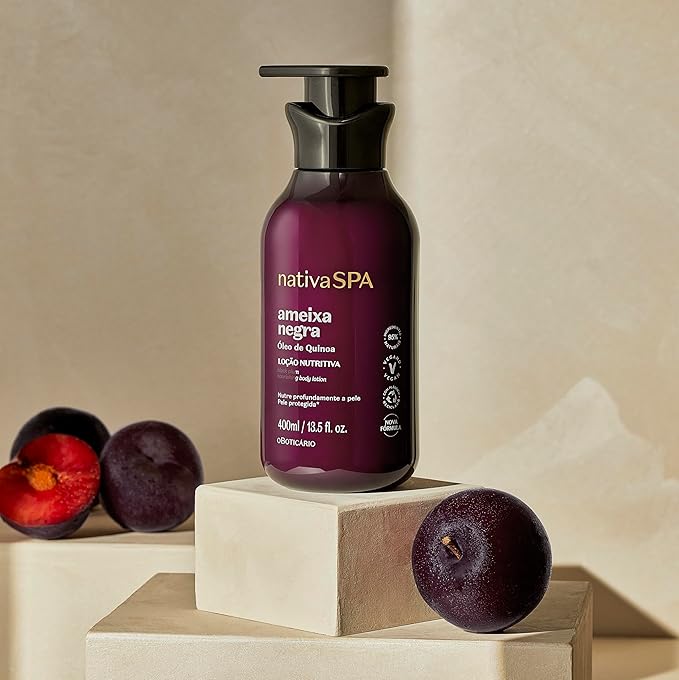 Nativa SPA by O Boticário, Black Plum Moisturizing Body Lotion, Long-Lasting Hydration and Lightweight, Fragranced Moisturizer, 13.5 Ounce-Velvo Beauty