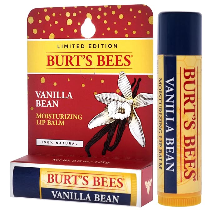 Vanilla Bean Moisturizing Lip Balm Blister by Burts Bees for Unisex - 0.15 oz Lip Balm (Limited Edition)-Velvo Beauty