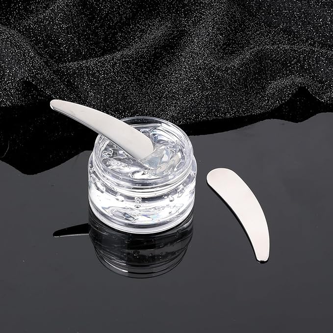 2Pcs Mini Metal Cosmetic Spatulas, Skincare SpatulaMixing and Sampling Makeup Beauty Tools for Skin Care Creams, Eye Cream, Essences Beauty Accessories(2PCS)-Velvo Beauty