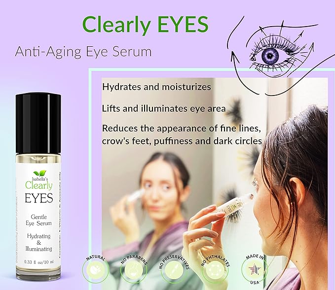 EYES, Natural Anti Aging Eye Serum | Hydrating and Firming Instant Treatment for Tired Puffy Eyes, Dark Circles, Swollen Eyelid, Eye Bags with Cucumber and Avocado | Made in USA-Velvo Beauty
