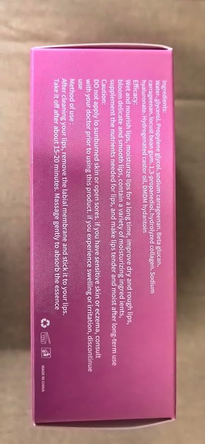 20Pcs Moisturizing/Plumping Lip Mask, Restores Moisture Mask for Dry Lips and Lines Overnight Care, Gel Treatment Masks (Pink)-Velvo Beauty