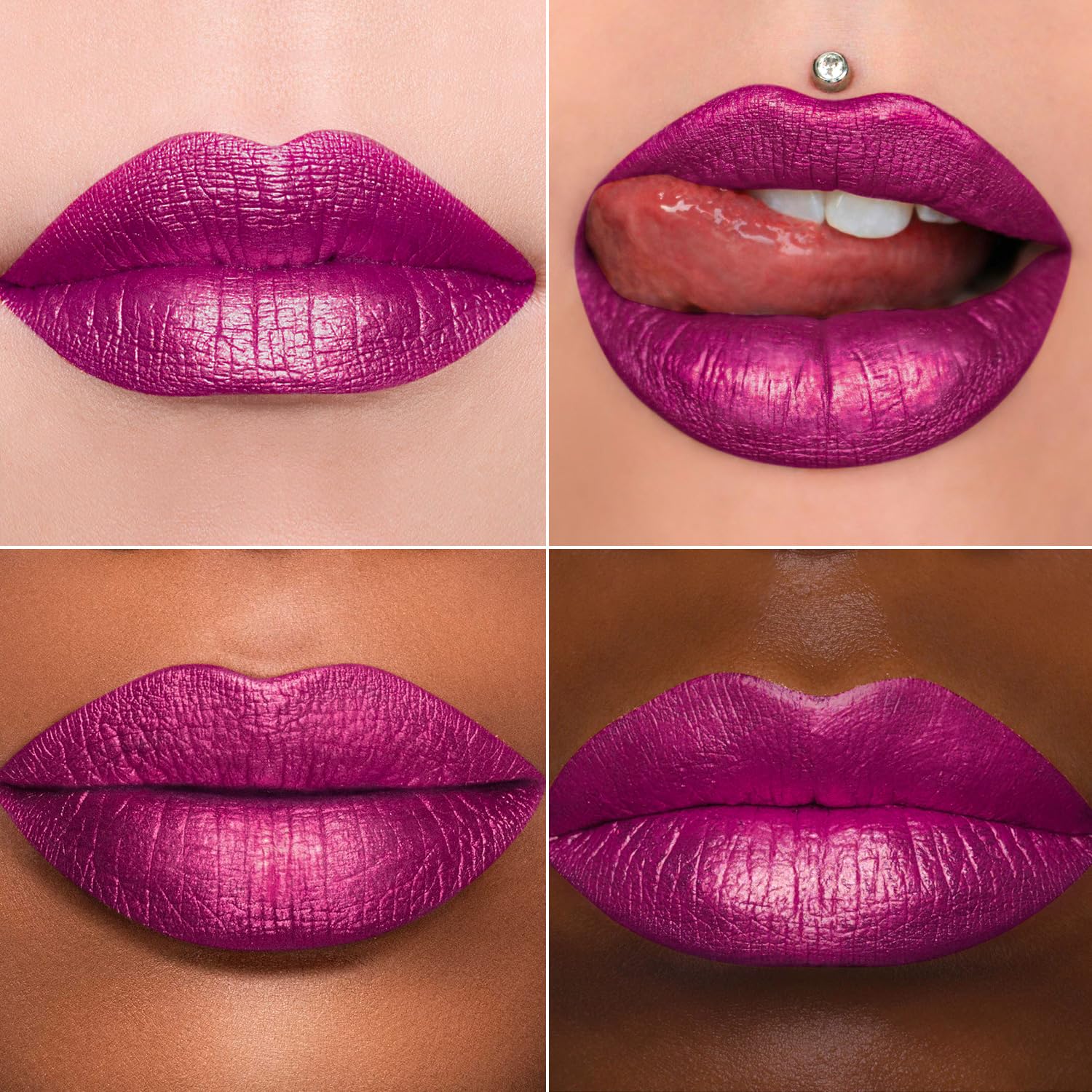 MAKI YIKA Hot Pink Lipstick for Women Metallic Lipsticks Glitter Long Lasting Lipstick No Smudge No Transfer Liquid Lip Gloss (BR19 Unheated)-Velvo Beauty