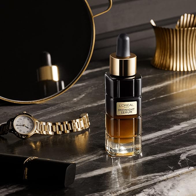 L'Oreal Paris Age Perfect Anti-Aging Midnight Face Serum, Reduce Wrinkles 1oz + Eye Cream Sample-Velvo Beauty