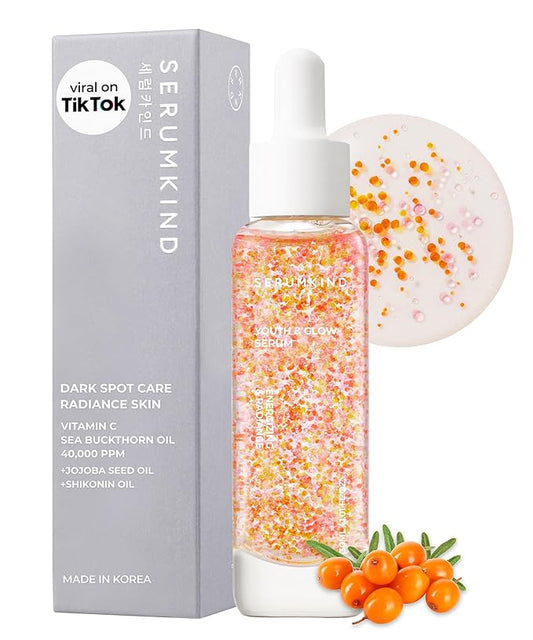 SERUMKIND Vitamin C Serum for Korean Face Skincare – Brightening for Dark Spots, Pore Refining, Discoloration Correcting – With Niacinamide – Reduces Fine Lines and Wrinkles-Velvo Beauty