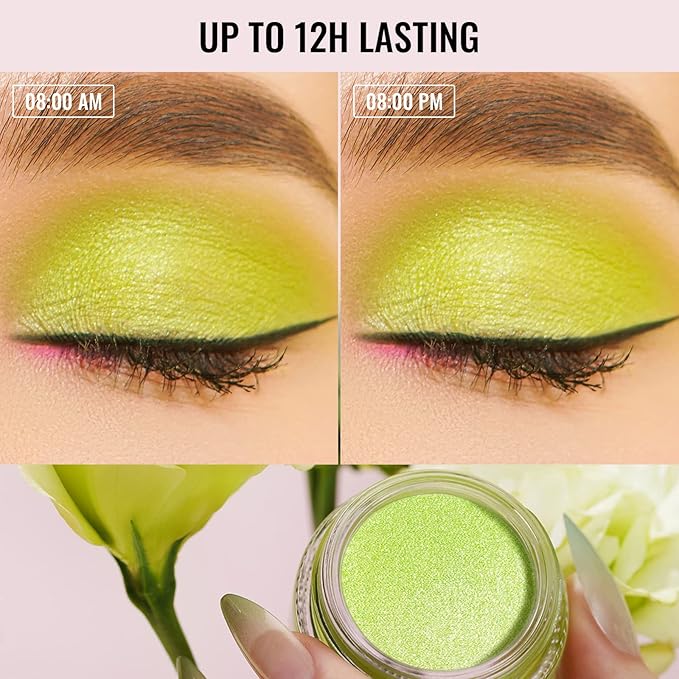 Oulac Nude Gold Cream Eyeshadow also for Highlighter Highly Pigmented Eye Shadow Waterproof&Long Lasting with Moisturizing Formula Blendable Shimmer Eye Make-up,Vegan & Cruelty-Free, 6g O10-Velvo Beauty