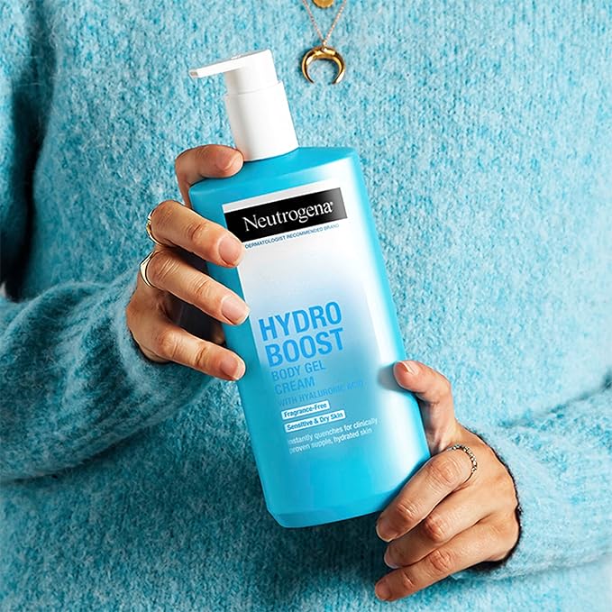 Neutrogena Hydro Boost Body Moisturizing Gel Cream with Hyaluronic Acid, Non-Greasy & Fast Absorbing, Lightweight Hydrating Body Lotion for Normal to Dry Skin, Fragrance-Free, 16 oz (Pack of 2)-Velvo Beauty