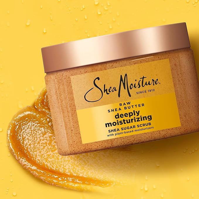 SheaMoisture Shea Sugar Body Scrub For Moisturize And Restore Dry Skin Raw Shea Butter Deeply Moisturizing Body Scrub With 24h Shea Moisture Nutrients 12 oz-Velvo Beauty