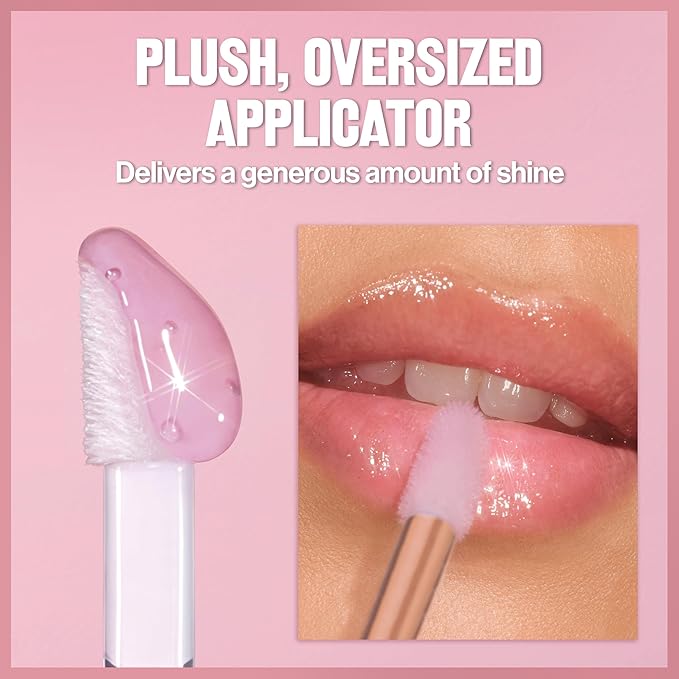 REVLON Super Lustrous Glimmer Lip Oil, Moisturizing & Tinted, Shiny Finish, Made with Plant-Based Squalane, 010 Wined Down, 0.13 fl oz-Velvo Beauty
