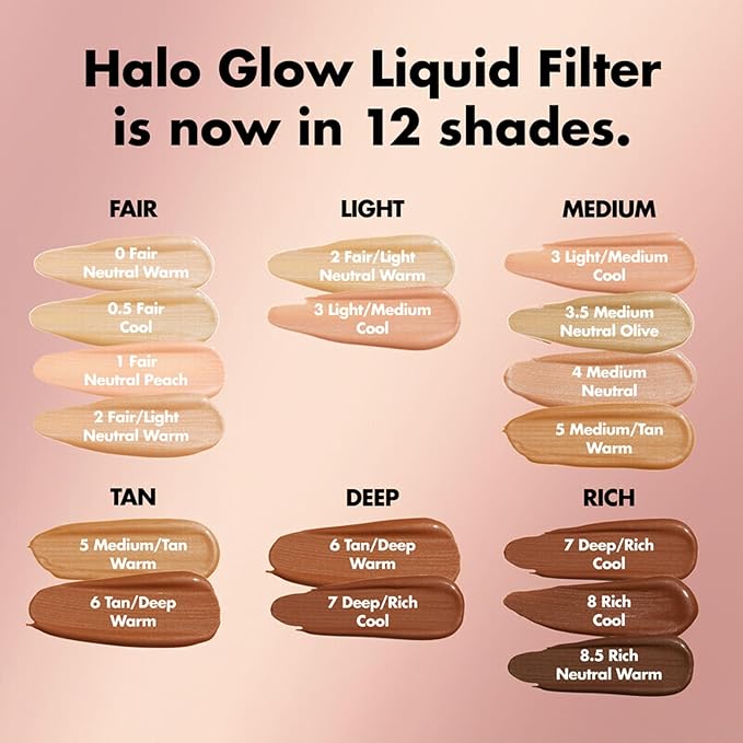 e.l.f. Halo Glow Liquid Filter, Complexion Booster For A Glowing, Soft-Focus Look, Infused With Hyaluronic Acid, Vegan & Cruelty-Free, 8 Rich-Velvo Beauty
